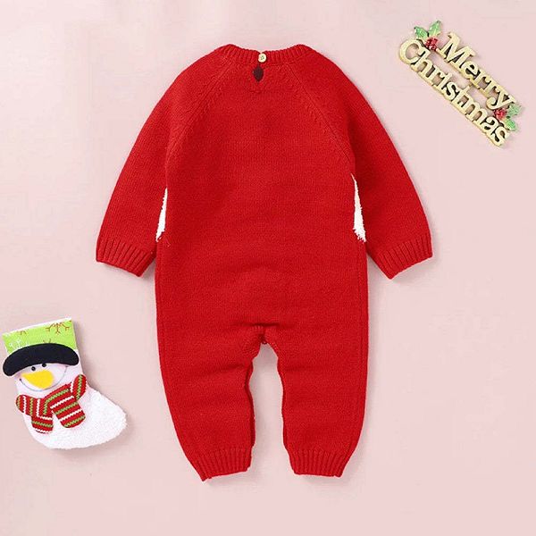 Комбинезон с длинными рукавами и новогодним принтом Baby cartoon Mykids-Usa — фото 2