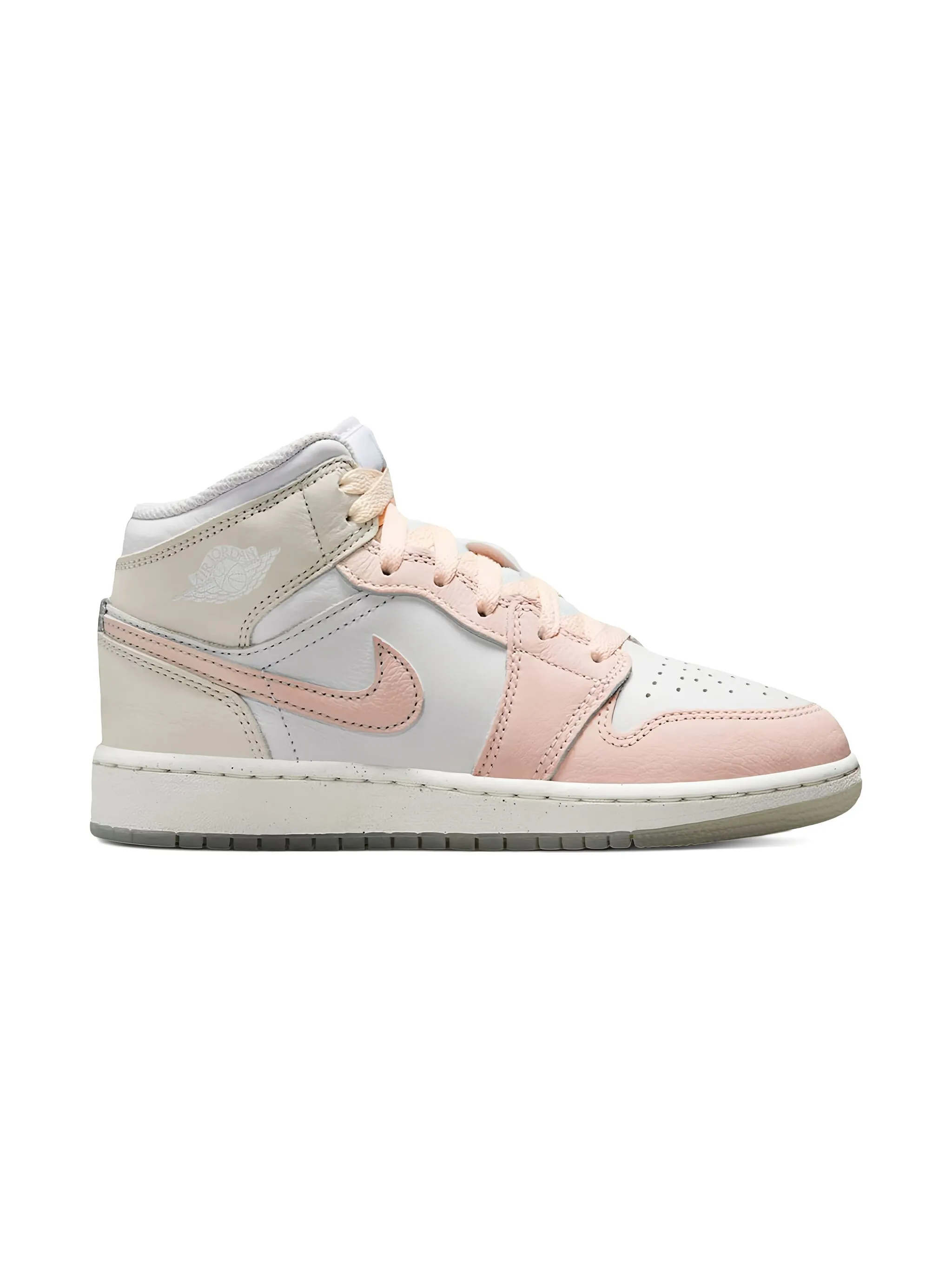 Кроссовки Jordan 1 Mid Guava Ice Jordan Kids, белый — фото 2