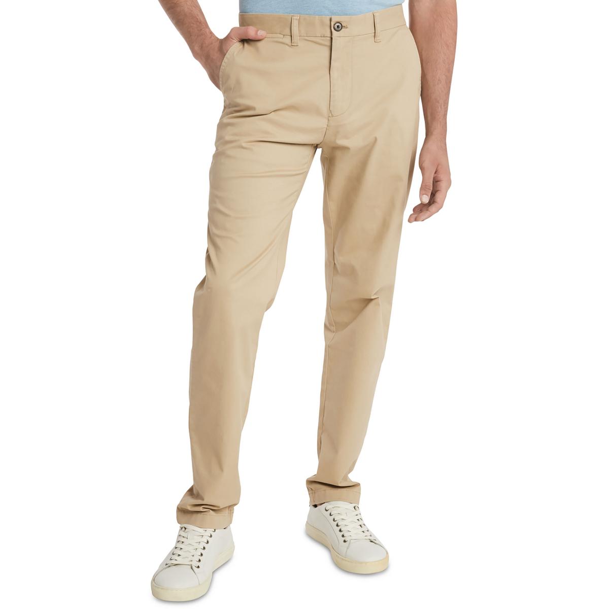 

Мужские однотонные хлопковые брюки Tommy Hilfiger, цвет tan