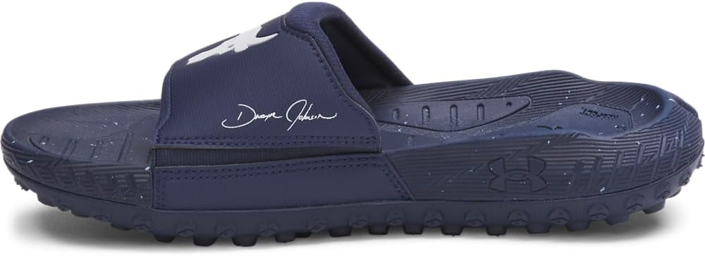 

Мужские слайд-сандалии Under Armour Project Rock 3, белый/синий/темно-синий