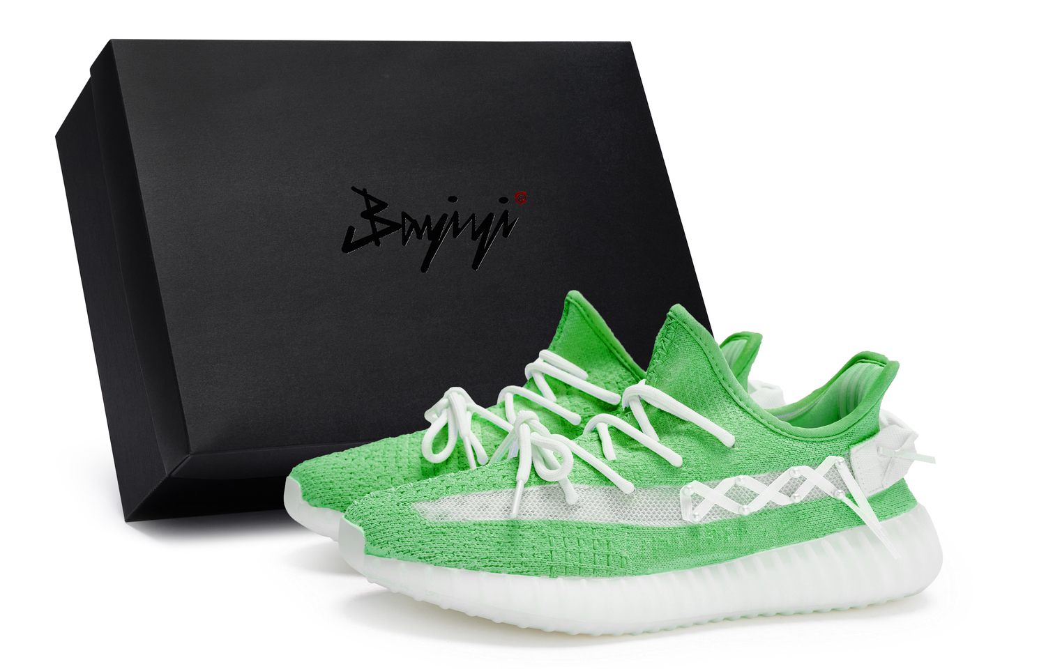 

Adidas Originals Иези Буст 350 В2 противоскользящие низкие повседневные кроссовки унисекс бело-зеленые зелено-белые, цвет Green White