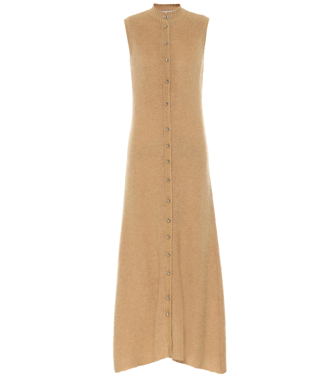 

Платье миди из смесовой мохеровой ткани Rabanne, кэмел