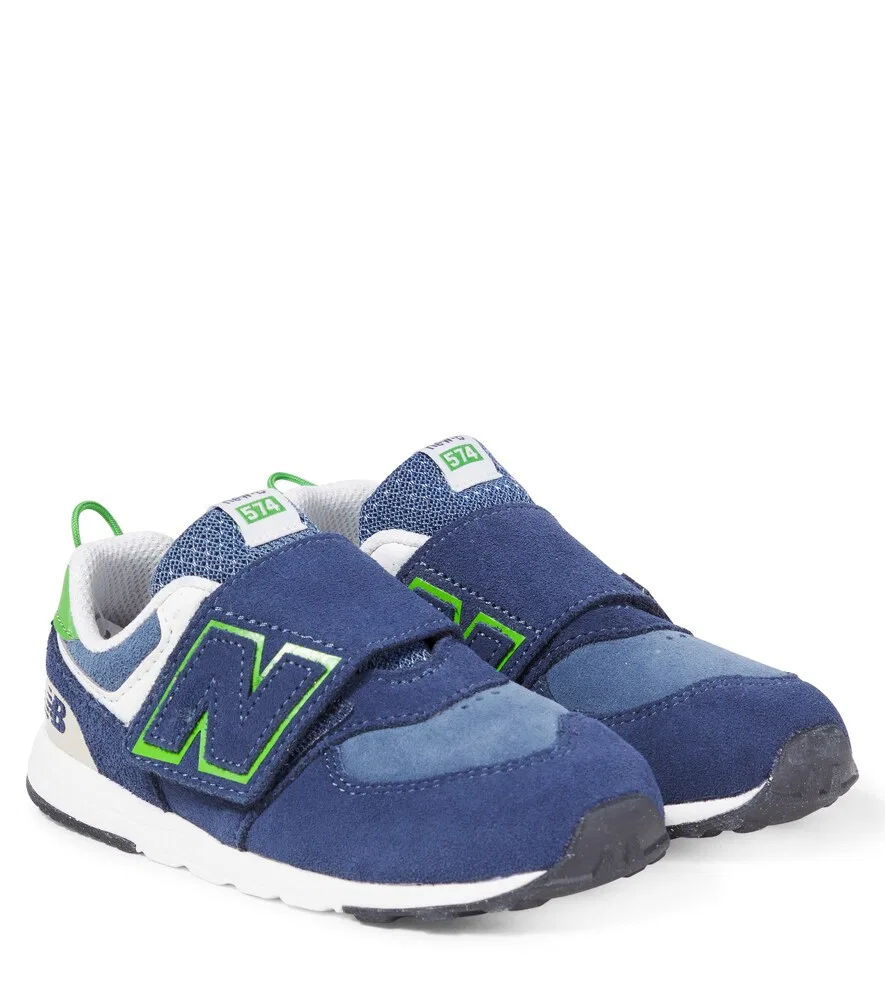 370 Детские замшевые кроссовки New Balance Kids, синий