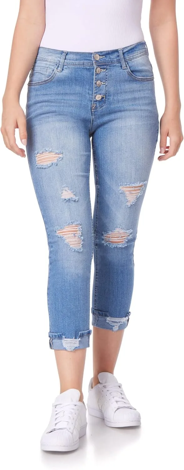 

Женские джинсы WallFlower Flirty Curvy Crop, высокая посадка, Insta Stretch, длина по внутреннему шву 23.5 дюйма, размеры 0-24