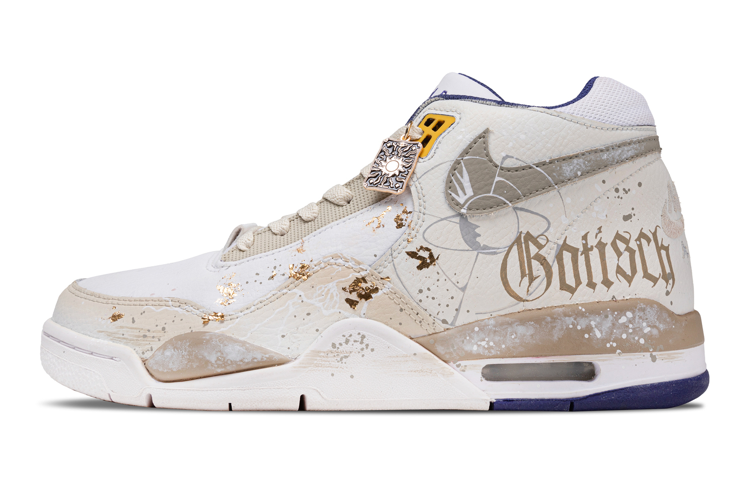 

Nike Кроссовки для баскетбола Flight Legacy Plain Gilded Star Coverage Height Increasing Mid top Vintage Basketball Shoes Men's Gold