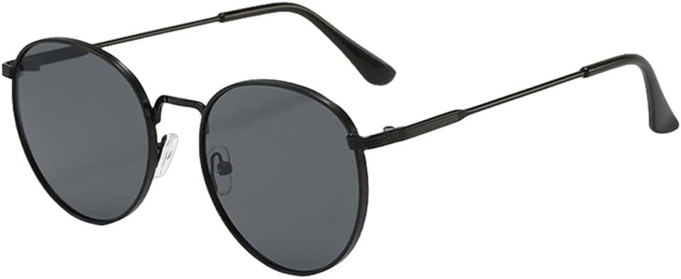 

Винтажные круглые солнцезащитные очки для мужчин и женщин, модные однотонные градиентные солнцезащитные очки, роскошные ретро-очки с защитой от УФ-излучения UV400 LVTFCO, Black-black