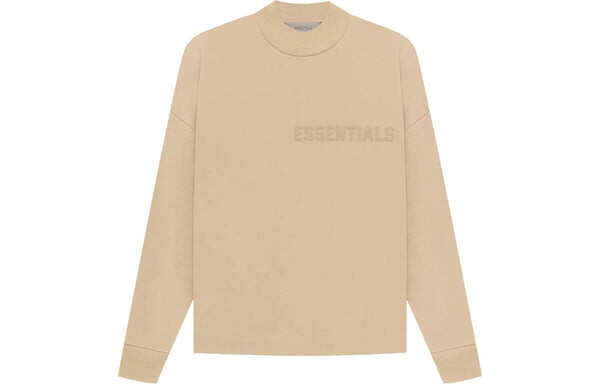 Футболка ss23 long sleeve logo tee 'sand' Fear Of God Essentials, бежевый — фото 2