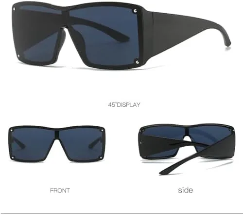 

Солнцезащитные очки в стиле панк большого размера 2027 года для женщин и мужчин. Модные солнцезащитные очки, очки-маска, очки с защитой от УФ-излучения UV400 MTZJH, 4