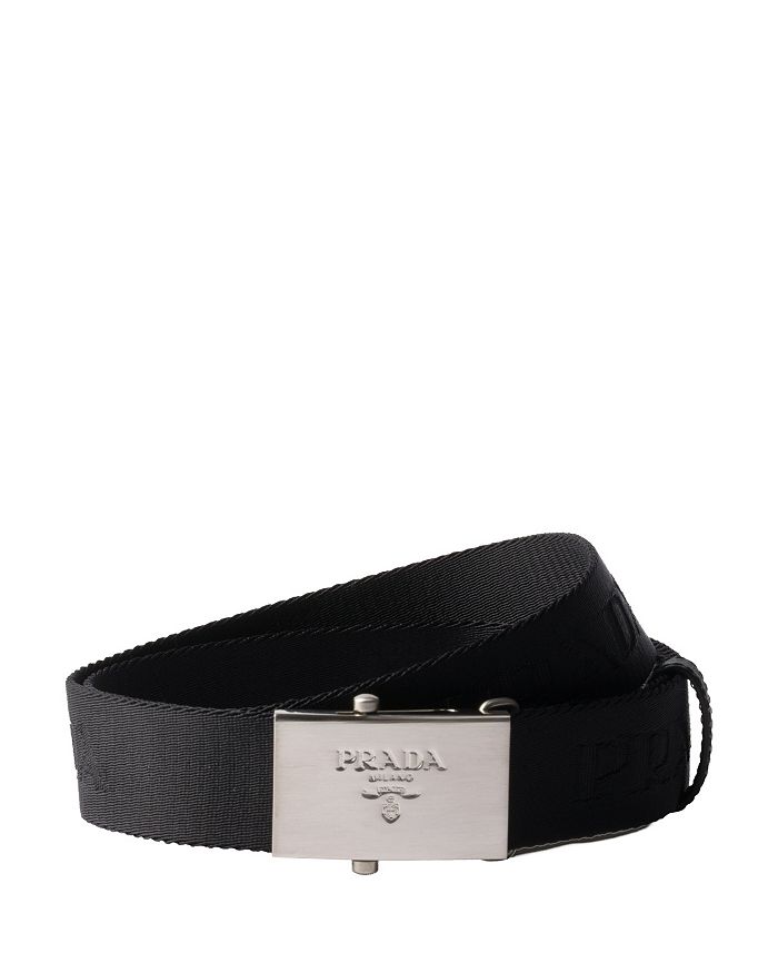 

Хлопковый пояс с тесьмой Prada, черный