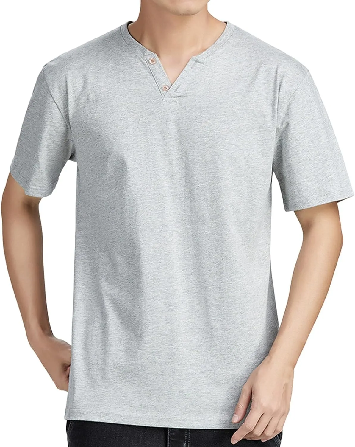 

Мужская футболка Henley с коротким рукавом Slim Fit Stretch