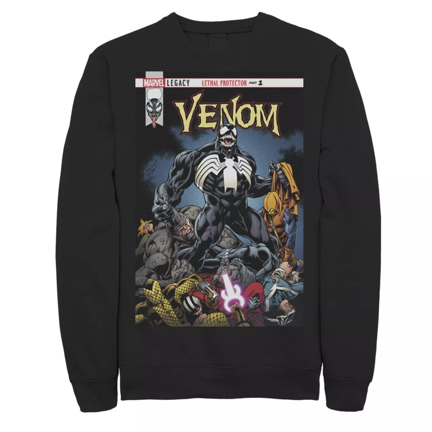 

Мужской свитшот с обложкой комиксов Venom Lethal Pileup Marvel