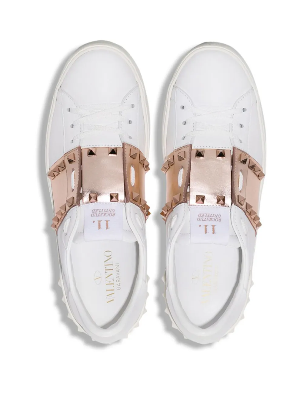 Кеды Rockstud Entitled VALENTINO GARAVANI, белый — фото 4