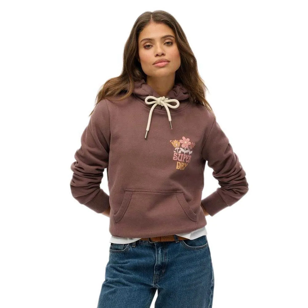 

Худи Superdry Summer Garden, коричневый