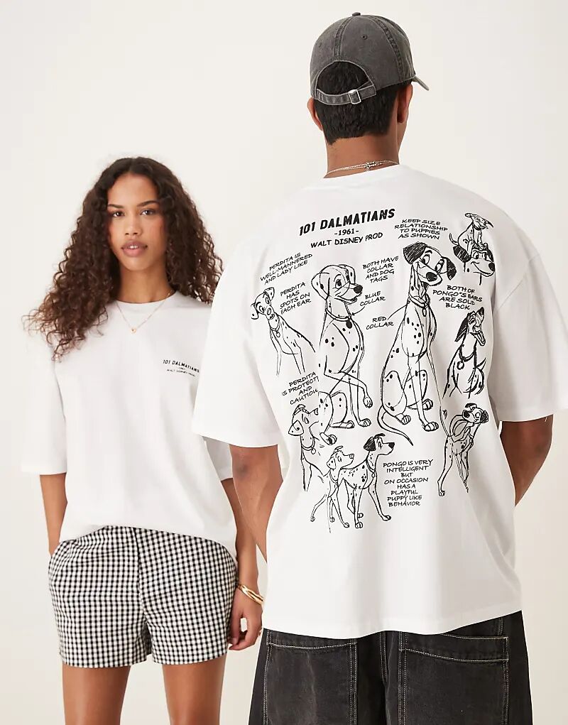 

Футболка Disney свободного кроя ASOS DESIGN с принтом «Далматинцы» белого цвета