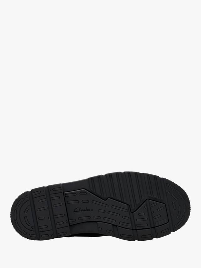 Ботинки детские Clarks Lorcam Trail кожаные на шнуровке черные — фото 3