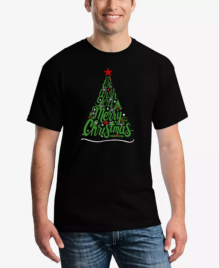 

Мужская футболка с принтом "We Wish You A Merry Christmas" LA Pop Art, черный