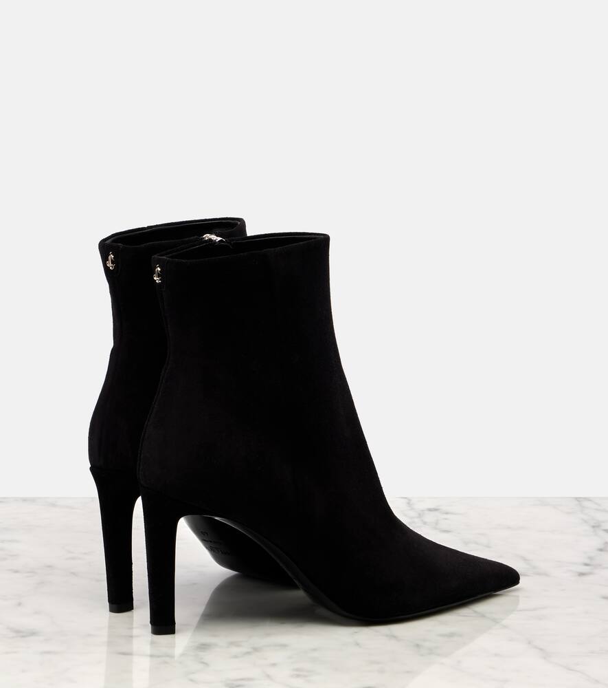 Ботинки Frankie 85 на щиколотку из замши Jimmy Choo, Black — фото 2
