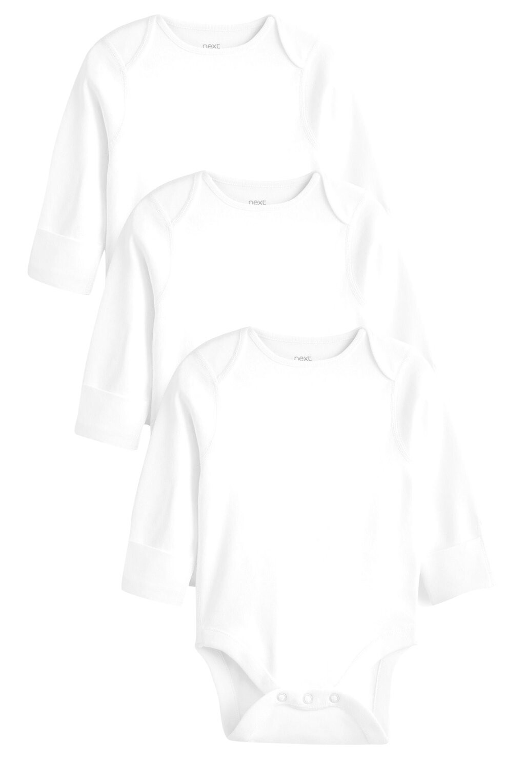 Боди 3 PACK LONG SLEEVE Next, цвет white