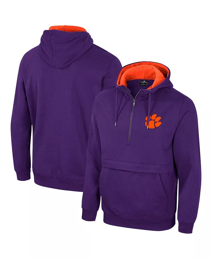 

Мужская худи Clemson Tigers с молнией до половины Colosseum, фиолетовый