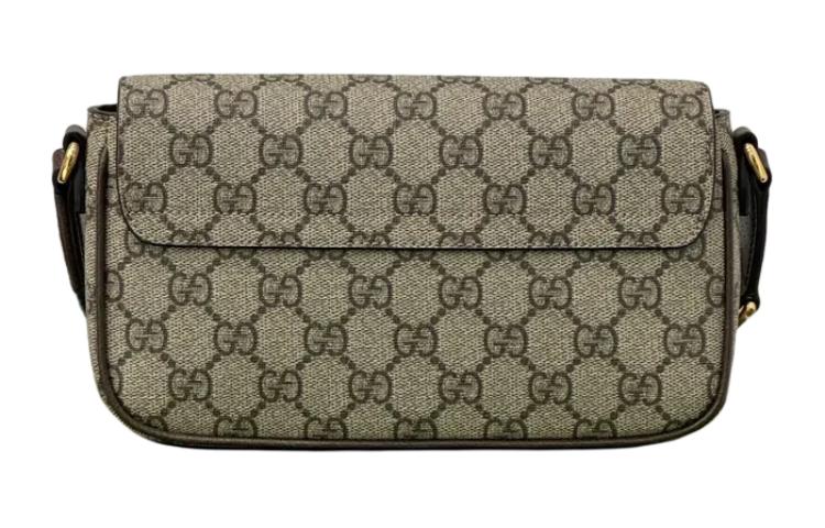 Женская миниатюрная сумка через плечо GUCCI Ophidia из канваса с кожаной отделкой — фото 4