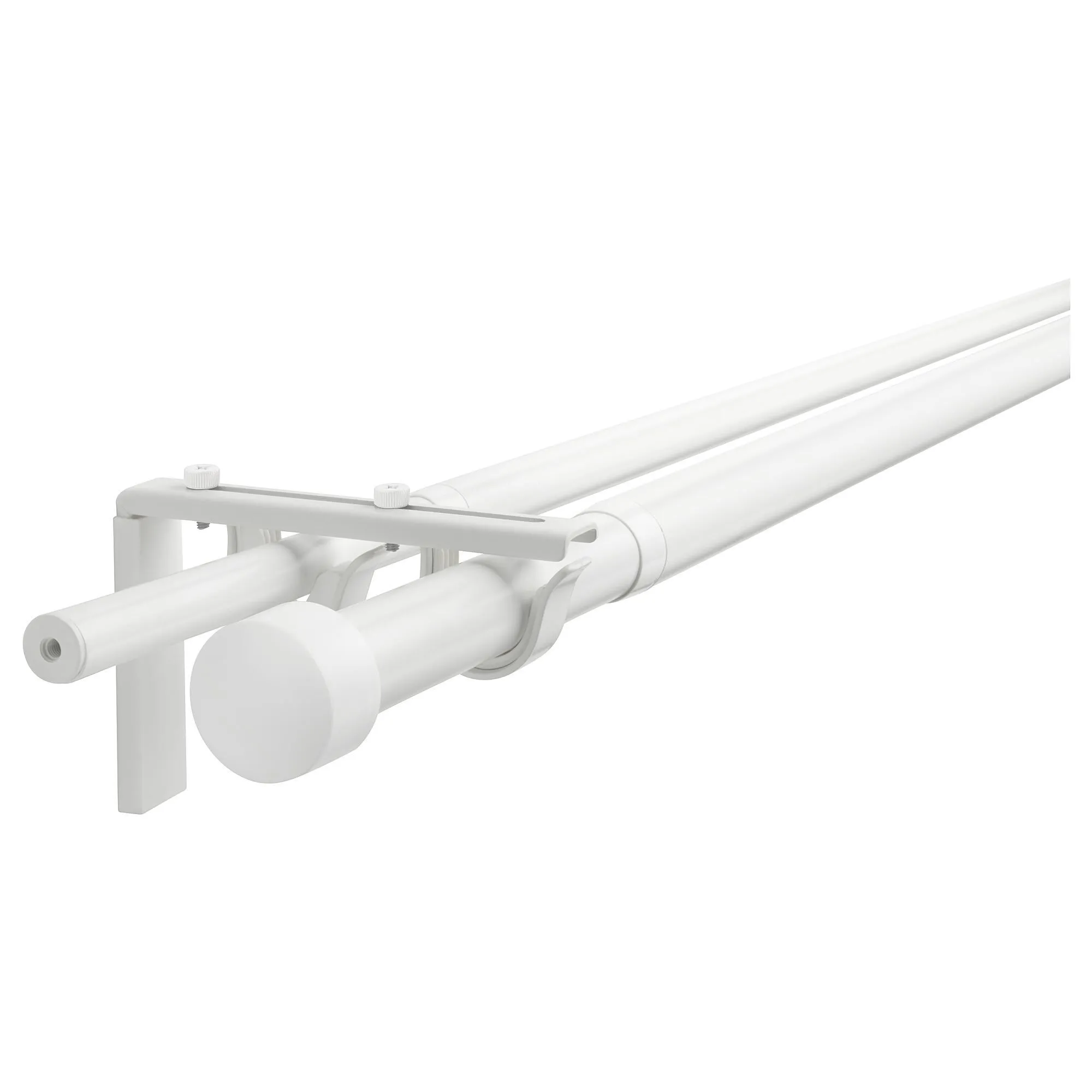 

Карниз для штор, белый, 210-385 см, двойной RÄCKA/HUGAD IKEA