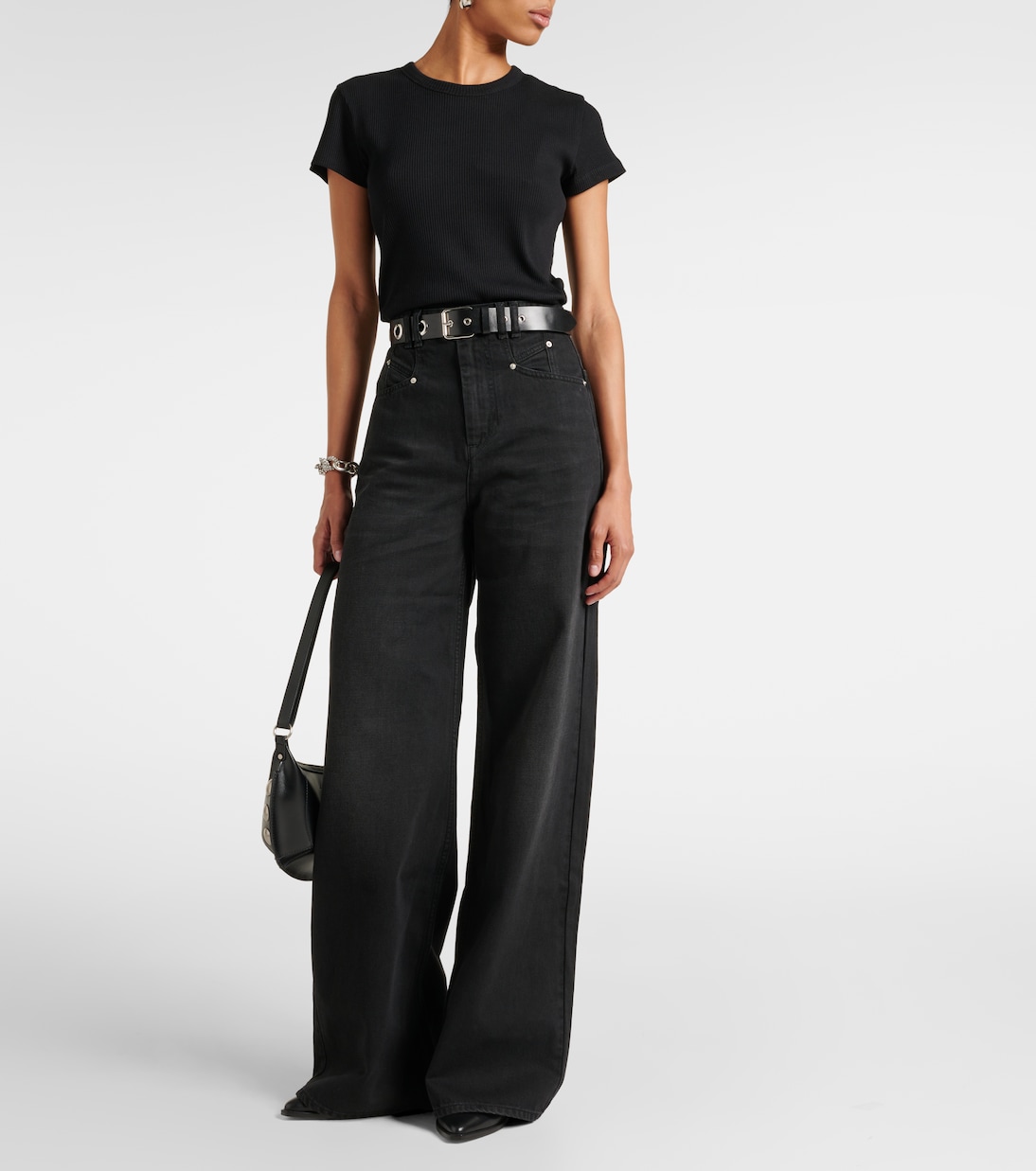 Футболка Taomiga из хлопкового джерси Isabel Marant, черный — фото 2