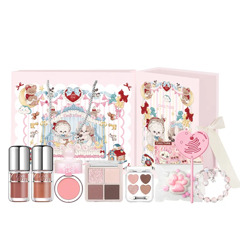 CHIOTURE Sweet Dream Toys House набор для макияжа с легкой растушевкой, натуральным глянцевым блеском для губ и зеркальным финишем, Makeup Box