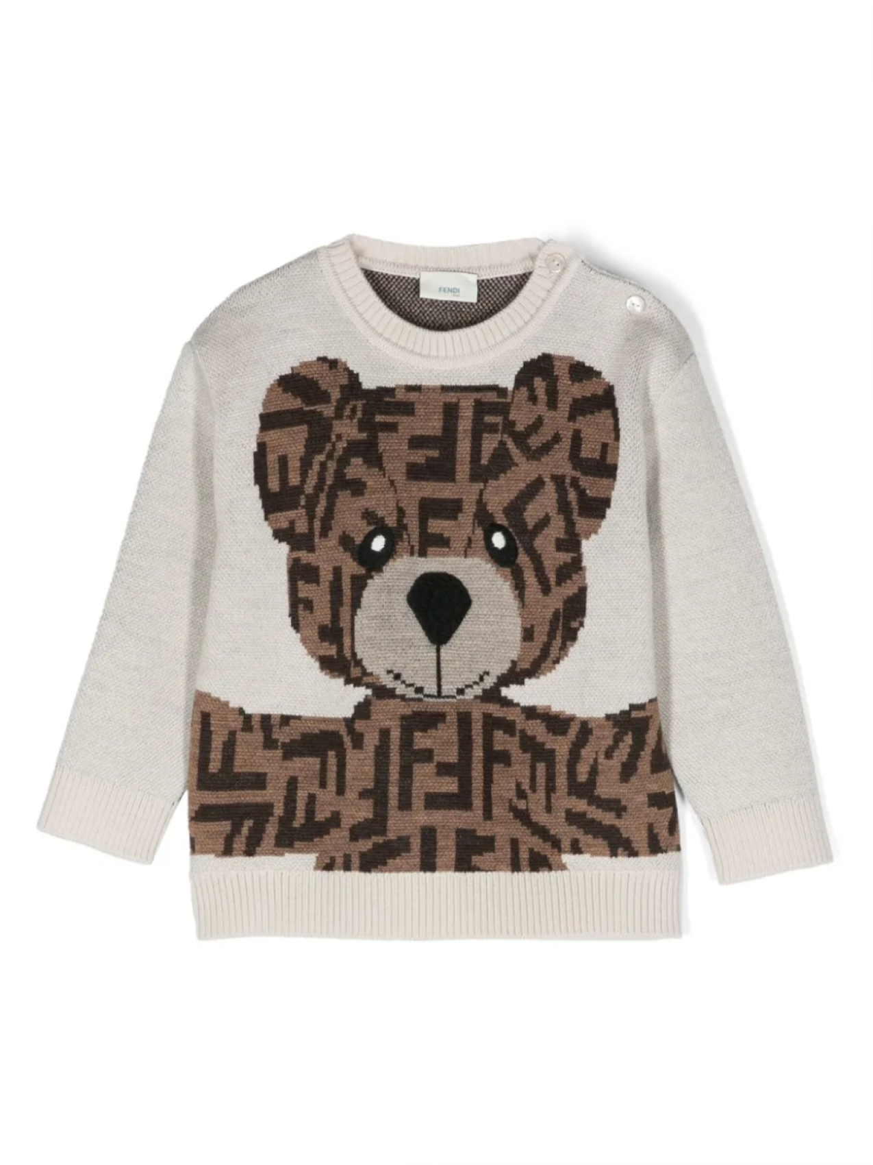 

Джемпер Teddy Bear с монограммой Fendi Kids, нейтральный
