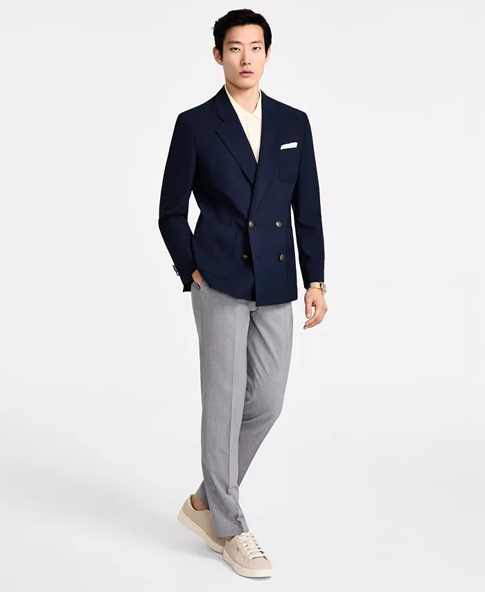 

Мужской спортивный пиджак современного кроя из шерстяной смеси Hugo Boss, синий