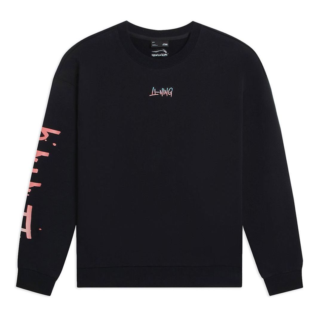 

Спортивная толстовка Li-Ning Small Graphic Sweatshirt 'Black' AWDSF77-3, черный