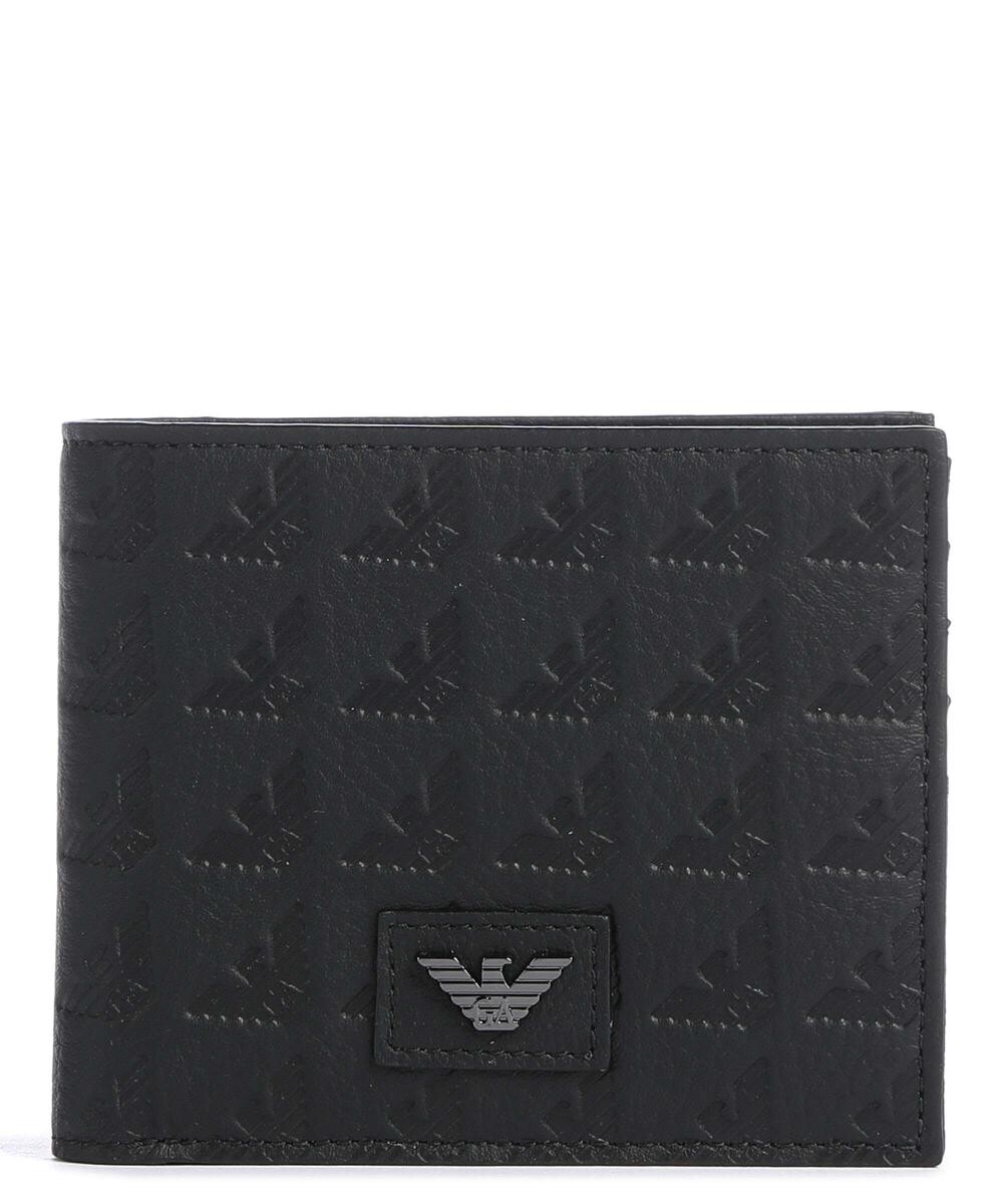 

Кошелек из зерненой телячьей кожи Emporio Armani, черный