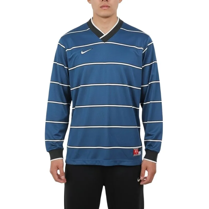 Nike Футболка Dri Fit мужская с V-образным вырезом синяя