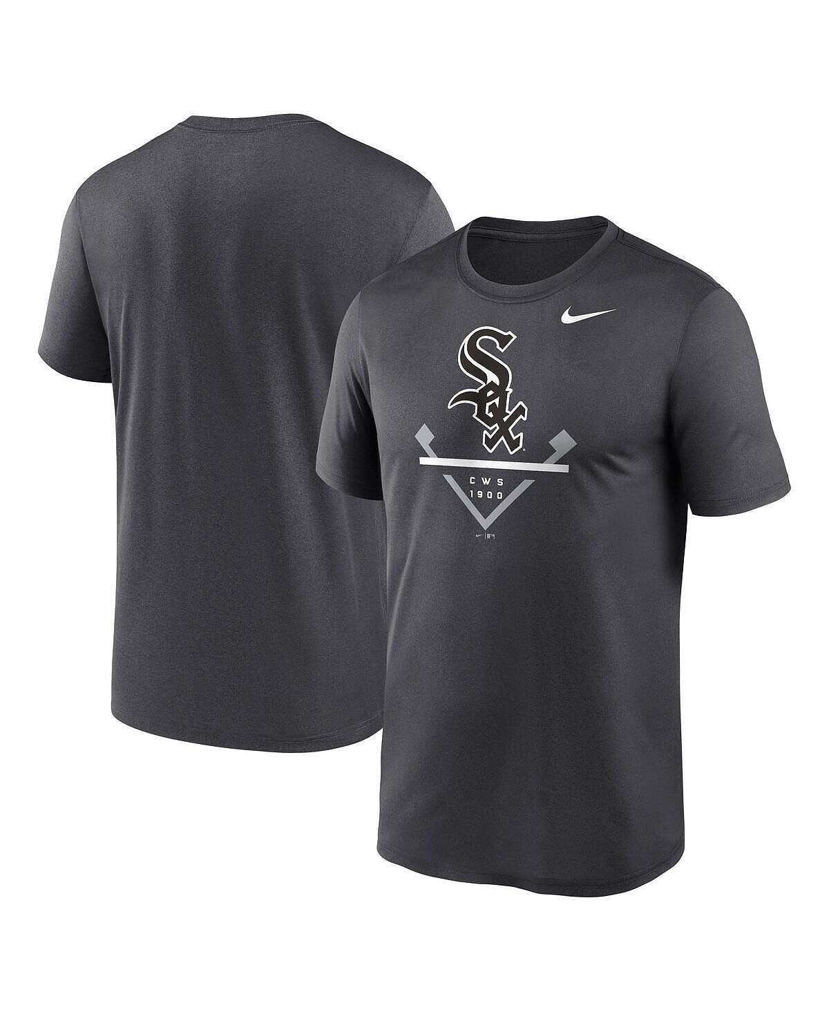 

Мужская антрацитовая футболка Chicago White Sox Icon Legend Nike, Черный, Мужская антрацитовая футболка Chicago White Sox Icon Legend Nike