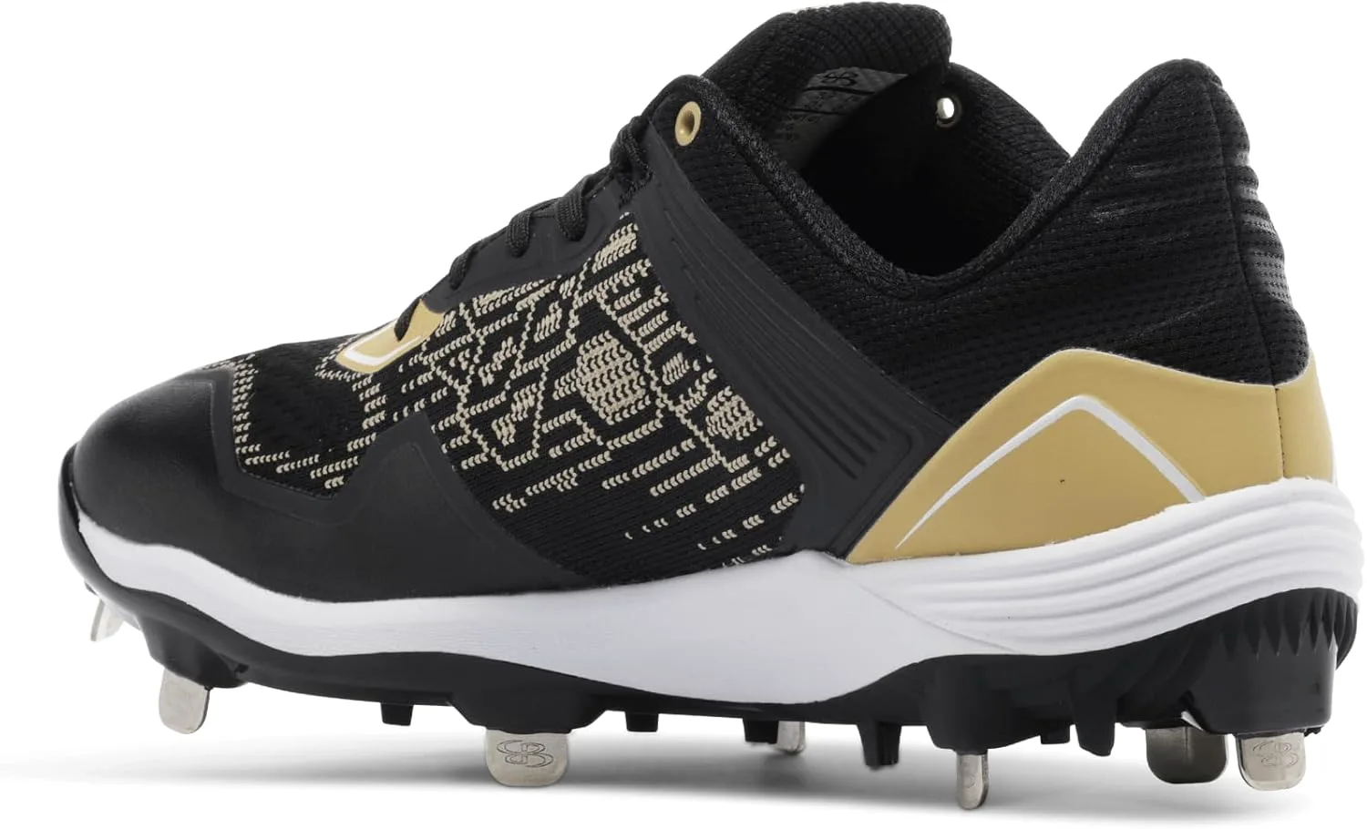 Boombah Viper Pureknit Мужские металлические бутсы - Статус - Разнообразие цветов - Разные размеры, черный/золотой — фото 2