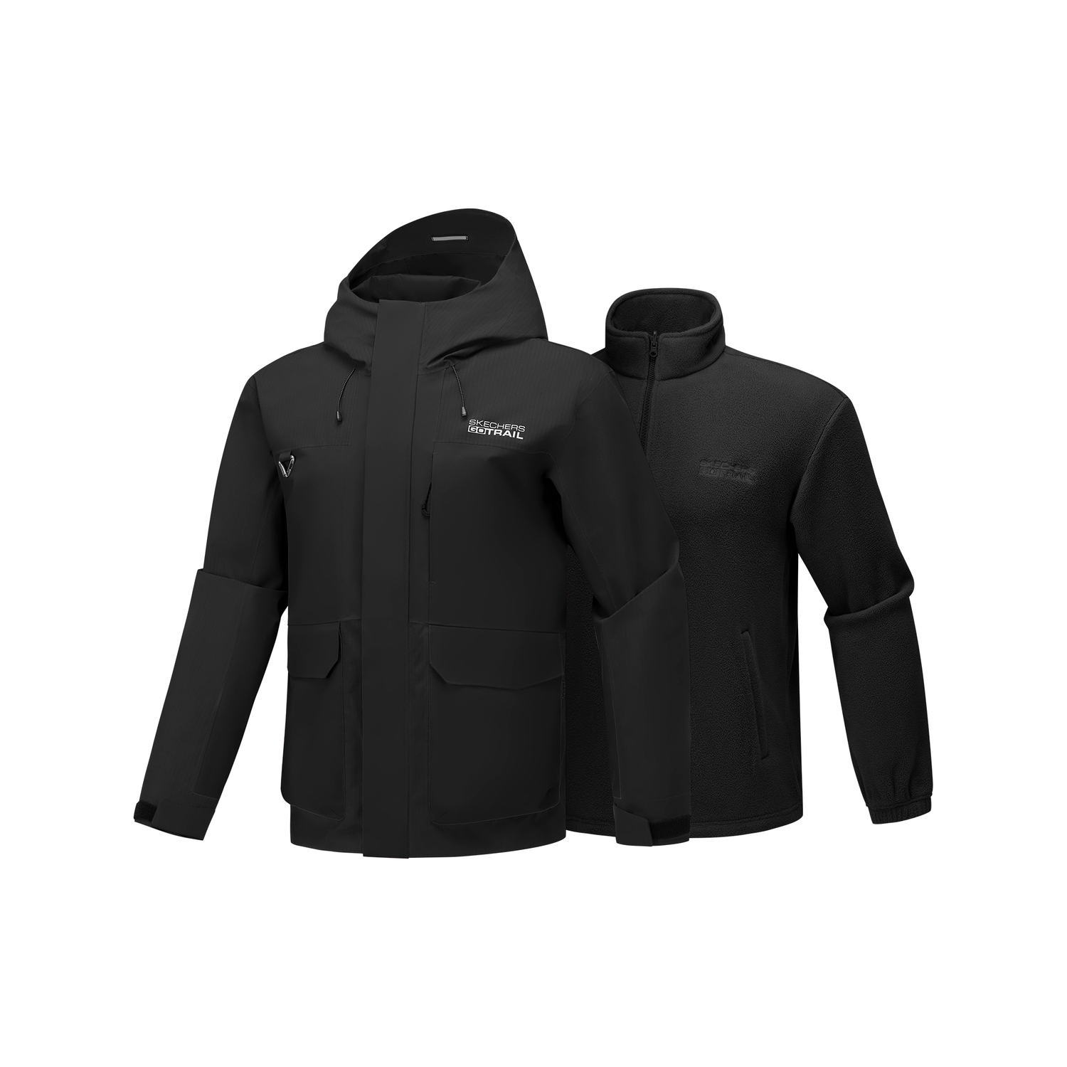 

Skechers Термостойкая абразивостойкая дышащая водонепроницаемая ветрозащитная ветровка, Carbon Black-0018