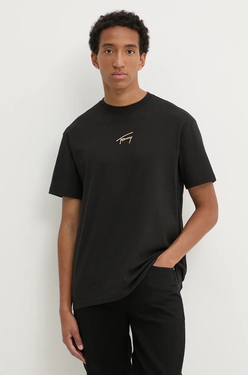 

Хлопковая футболка Tommy Jeans, черный
