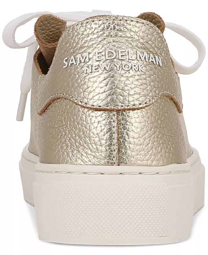 Женские кроссовки Poppy на шнуровке Sam Edelman, золотой — фото 3