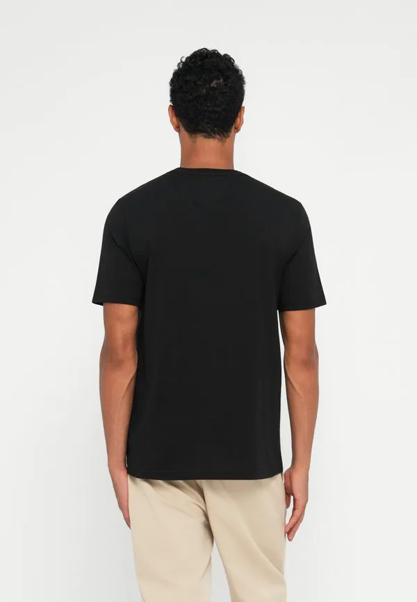 Футболка с вышитым логотипом и круглым вырезом Tommy Hilfiger, Black — фото 3