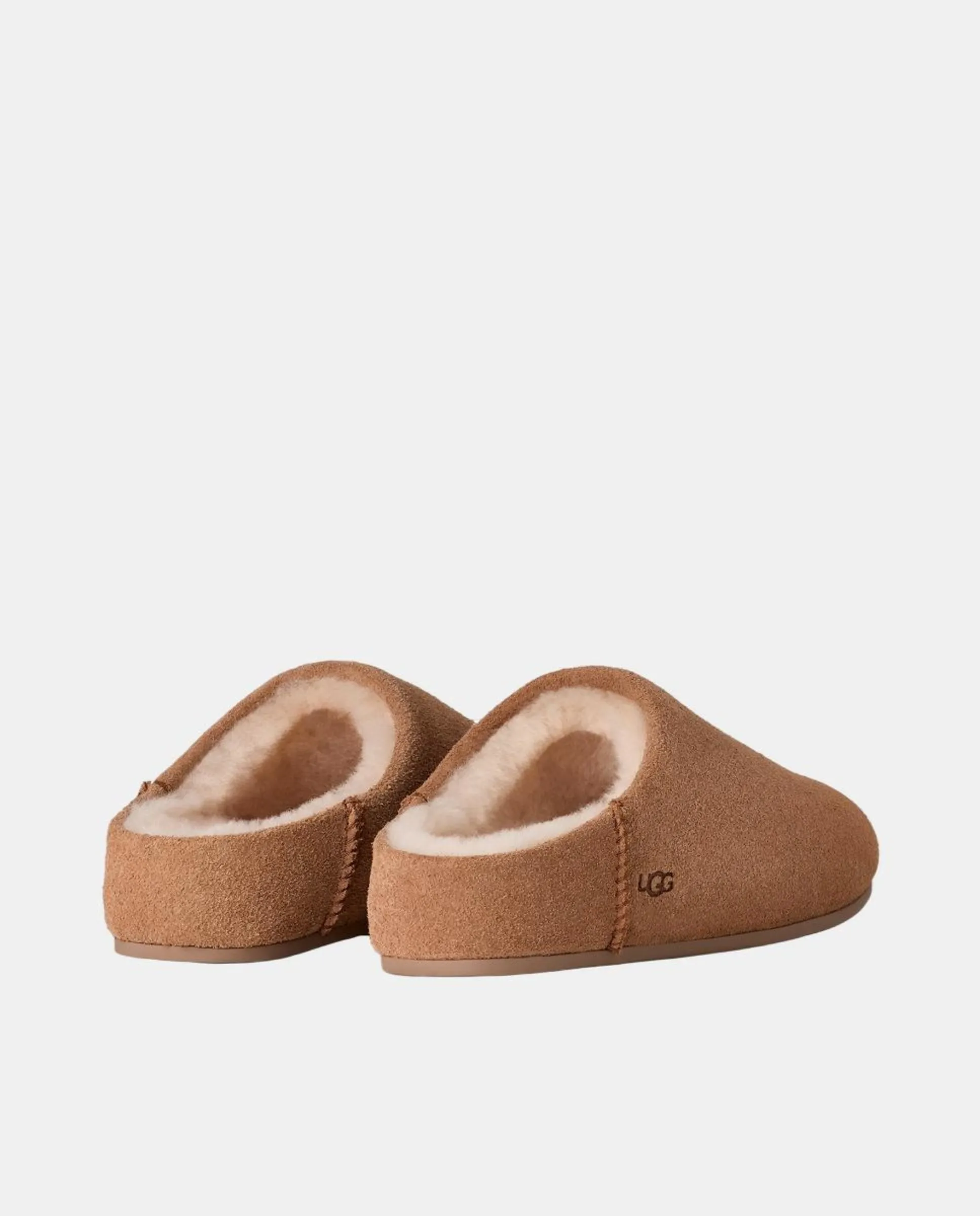 Женские тапочки ELEA SLIP ON из кожи с меховой подкладкой Ugg, коричневый — фото 4