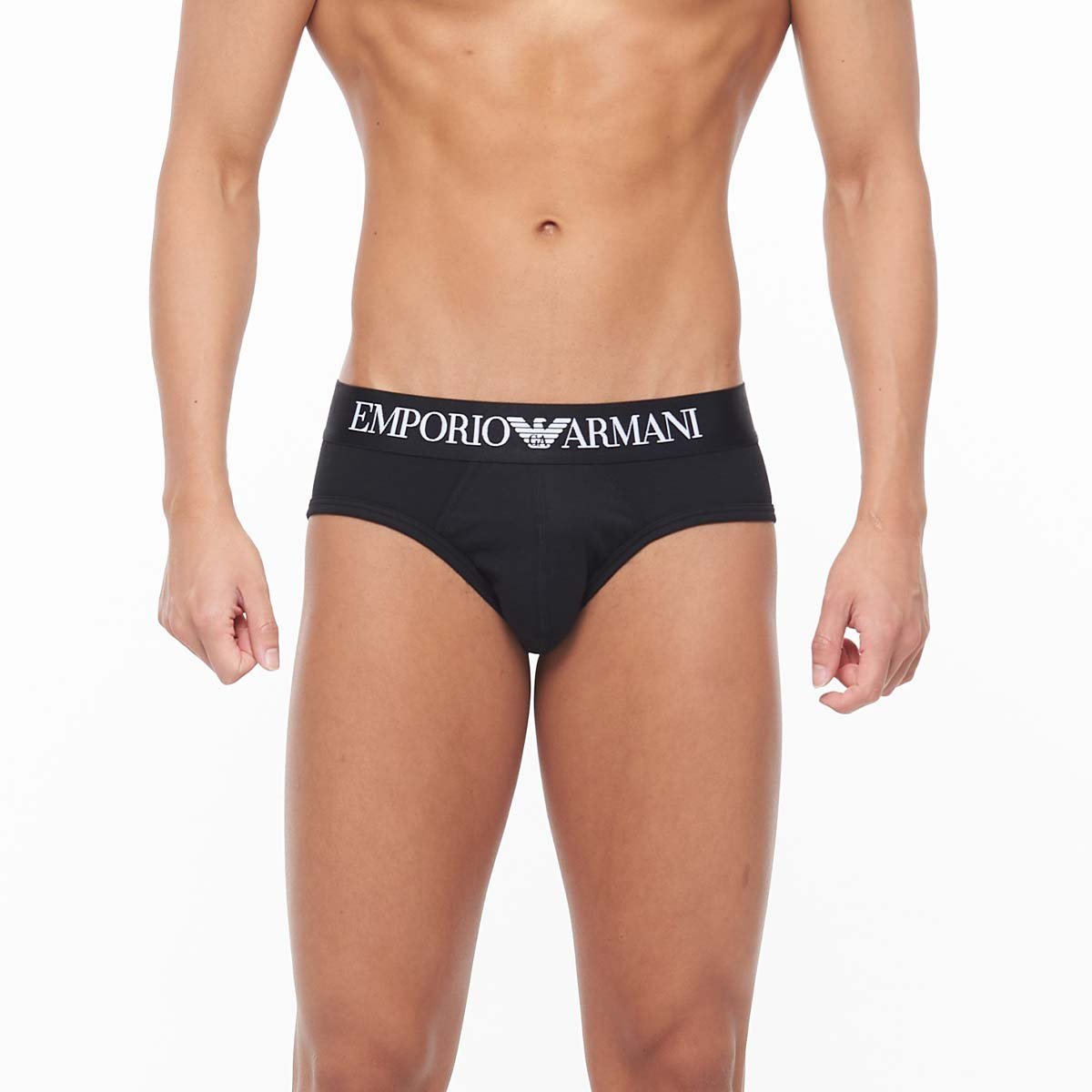 Трусы ICONIC LOGOBAND STRETCH COTTON BRIEF, европейский размер. Emporio Armani, 98. Black — фото 2