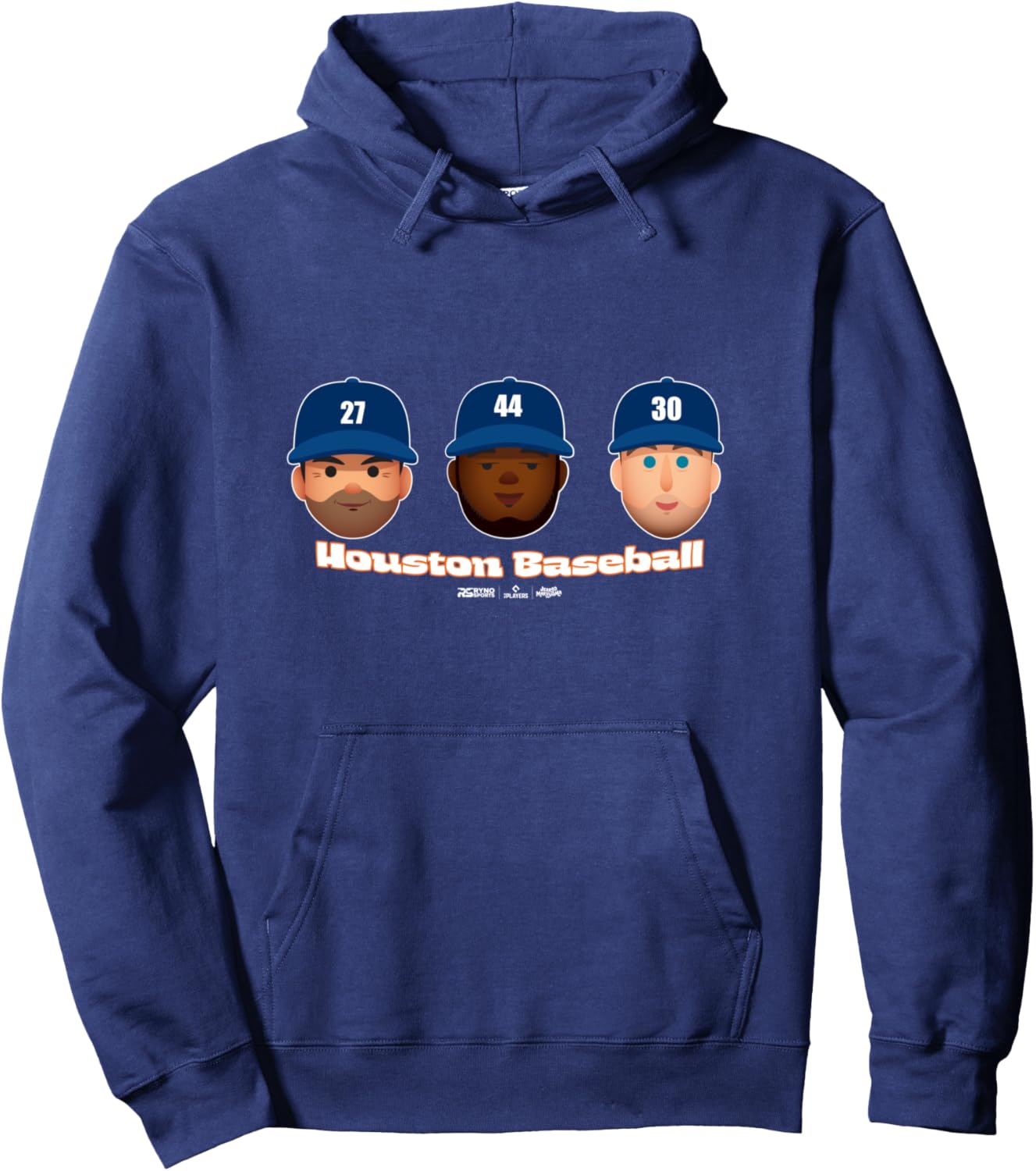 

Худи с изображением трио бейсболистов из Хьюстона, принадлежащих к MLBPA Ryno Sports, темно-синий