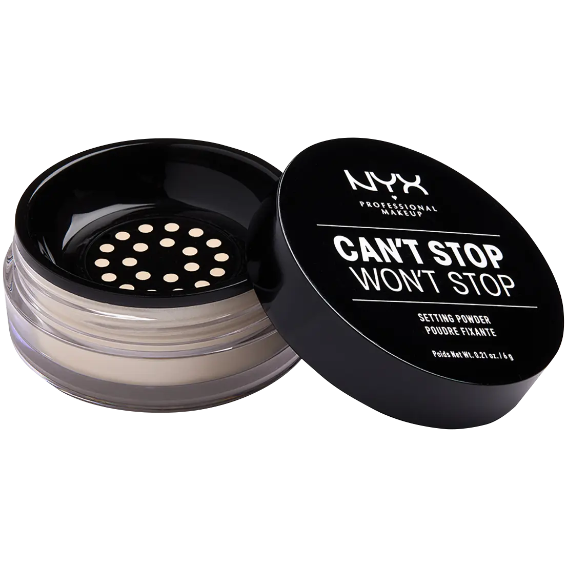 

Фиксирующая пудра для лица легкая Nyx Professional Makeup Can'T Stop Won'T Stop, 6 гр