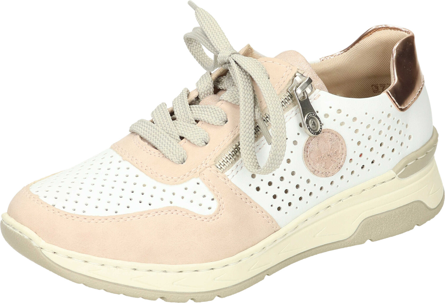 

Туфли rieker, цвет rose/weiss/rosegold/kupfer