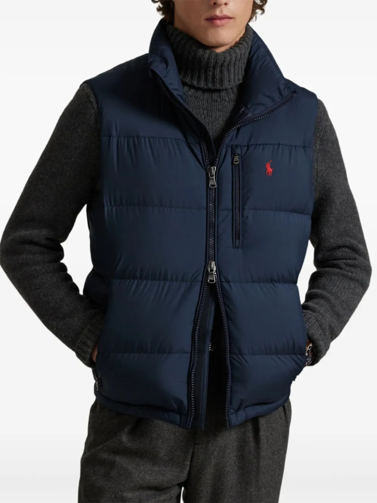 Дутый жилет Polo Ralph Lauren The Gorham, синий — фото 3