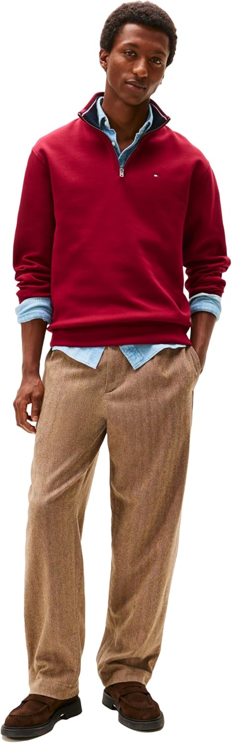 Толстовка Tommy Hilfiger Bill с застежкой-молнией 1/4, Rouge — фото 3