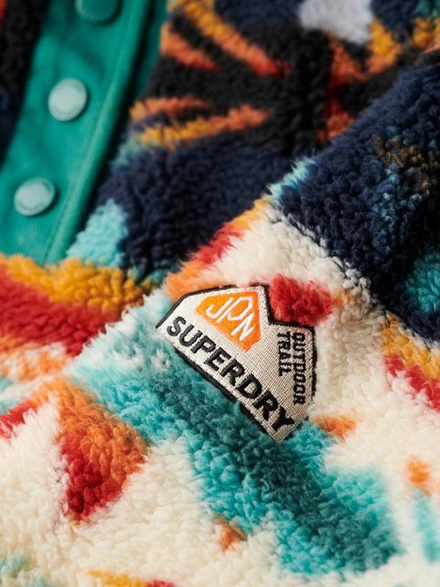 Супермягкий джемпер хенли с принтом Superdry, Nava Quilt Print — фото 4
