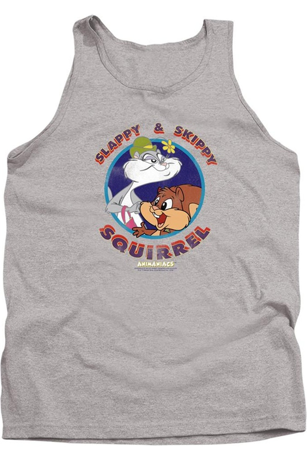 

Animaniacs Slappy And Skippy Squirrel Майка для взрослых Gildan, цвет athletic heather