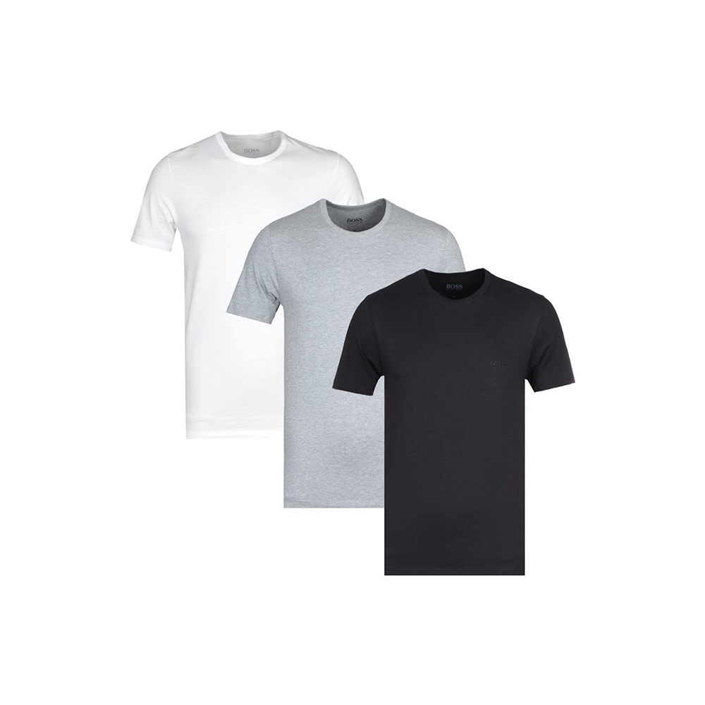

Футболка с коротким рукавом мужская, упаковка 3 шт HUGO BOSS, 1 Set 3 Pack (Black/White/Gray)