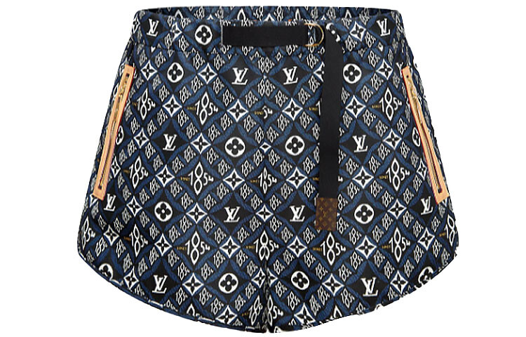

Шорты женские Louis Vuitton с принтом, черный / белый / синий