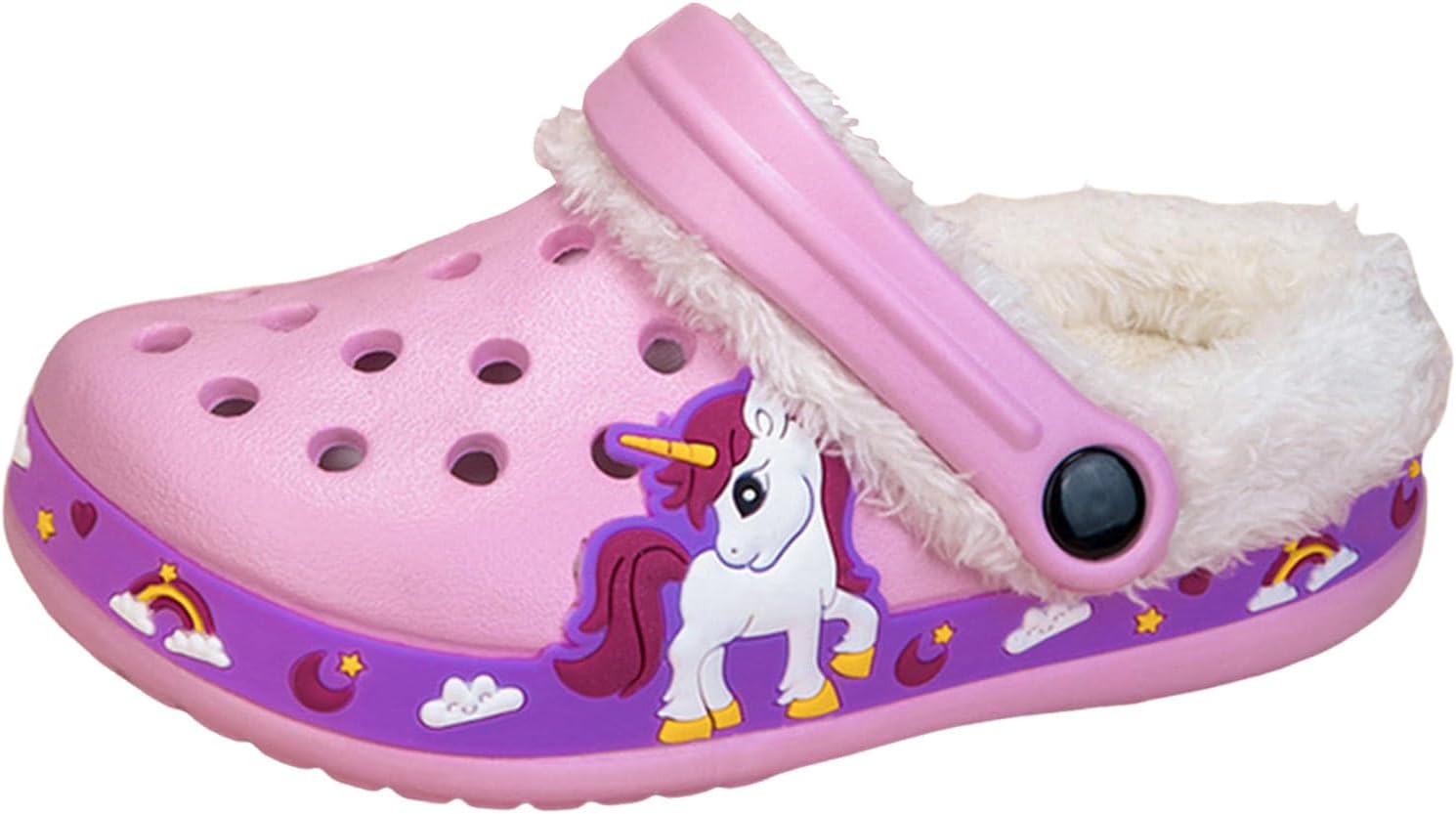 

Детские тапочки IWIHMIV для девочек и мальчиков, удобные, с нескользящей подошвой, для дома, с мягкой внутренней отделкой, плюшевые, для улицы и дома, розовый